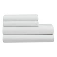 thumbnail image 3 of Hotel Style 4-Piece White Lyocell & Linen Blend Percale Bed Sheet Set, King, 3 of 6