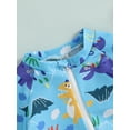 thumbnail image 4 of Baby Boy Swimsuit Rash Guard Shirts Toddler Boy Zipper Swimwear Infant One Piece Bathing Suit, 4 of 6
