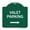 Green & White, variant on SignMission A-DES-RW-1824-22749 18 x 24 in. Designer Series Sign - Valet Parking with Right Arrow, Red & White