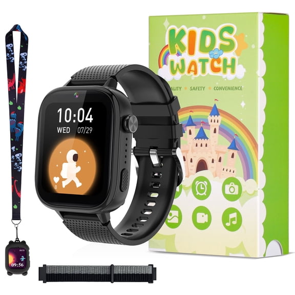 4G Kids Smart Watch with SIM Card - Two-Way Call, SOS Button, Parental Control, 47 Games, for Ages 3-12, Ideal Gift (NA & EU Compatible)