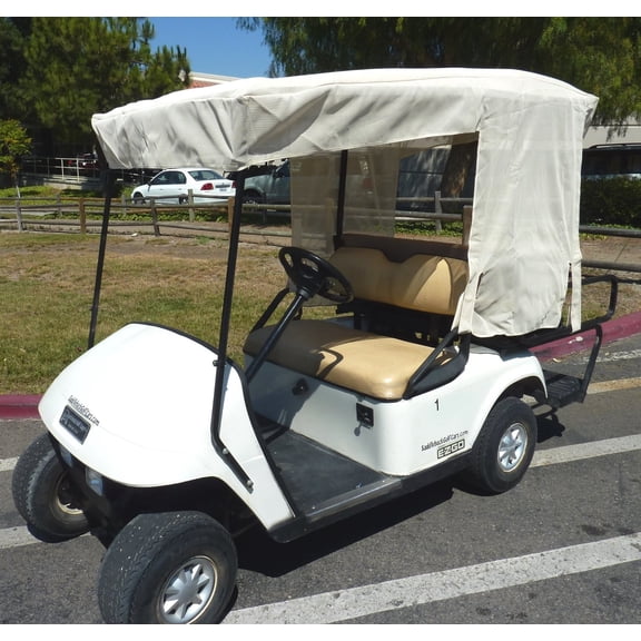 Covered Living Golf Cart Sun Shade Cover for 4 Seater Golf Cart Roof up to 80" Beige