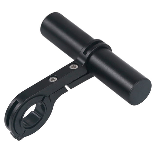 Aluminum Alloy Bicycle Extension Bracket - Single Rod Black Multi-Purpose Mount for Mountain Bike Lights, Computers & Accessories with Hardware Kit Included
