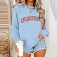 thumbnail image 4 of Amzcrzy Chandail pour Femmes Noël Mode pour Femmes T-Shirt à Manches Longues à Col Rond Imprimé Blouse Ample Chandails Sans Capuche Chandail de Noël Chandails à Manches Longues pour Femmes m, 4 of 5