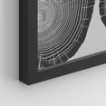 thumbnail image 5 of PixonSign Framed Canvas Print Wall Art Set - Black & White Tree Rings Pattern Poster Art - Set of 3 Nature Wilderness Botanical Plants Photography Wall Décor for Living Room - 8"x10" Black, 5 of 5