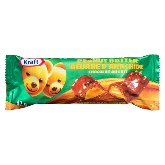 Kraft Milk Chocolate Peanut Butter Wafer Bar, Net weight: 42g