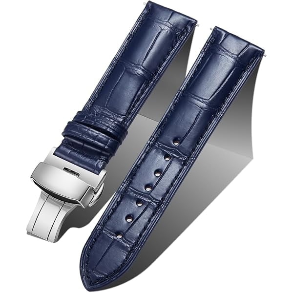 wonima11 Alligator Leather Watch Band for Men Crocodile Grain Leather Watch Straps Quick Release Replacment Genuine Classic Women Leather Watchband Black Brown Blue 18mm 19mm 20mm 21mm 22mm 24mm