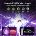 thumbnail image 4 of FIIOEOY 2 Pack Electric Fly Swatter 3500V Bug Zapper Racket Dual Modes Mosquito Killer with Purple Mosquito Light Rechargeable for Indoor Home Office Backyard Patio Camping, 4 of 9