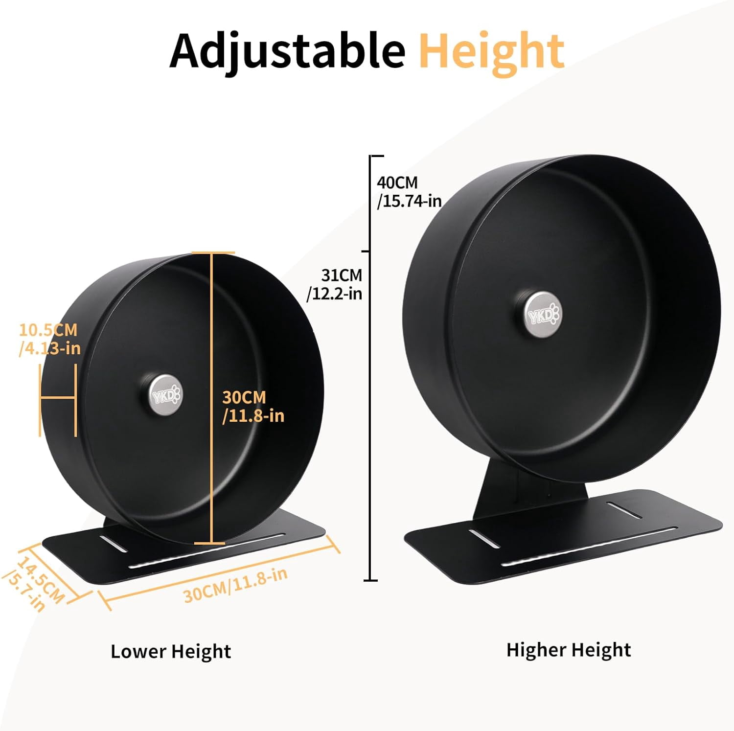 11.8" Silent Hamster Exercise Wheel, Aluminum Alloy Noiseless Running Wheel for Syrian Hamsters, Fancy Rat, Hedgehogs and Small Pets