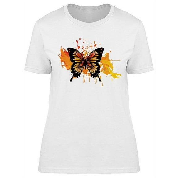 Butterfly With Stain Design T-Shirt Women -Image by Shutterstock, Female 3X-Large