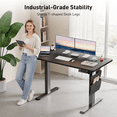 thumbnail image 4 of CHITOOMA Electric Standing Desk with Storage Bag, 48" x 24" Adjustable Height Sit to Stand Desk with 4 Memory Pre-Set, Headphone Hook for Home Office, Black, 4 of 8