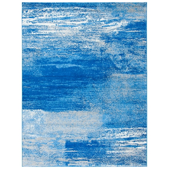 SAFAVIEH Adirondack Rudyard Abstract Area Rug, Silver/Blue, 9' x 12'