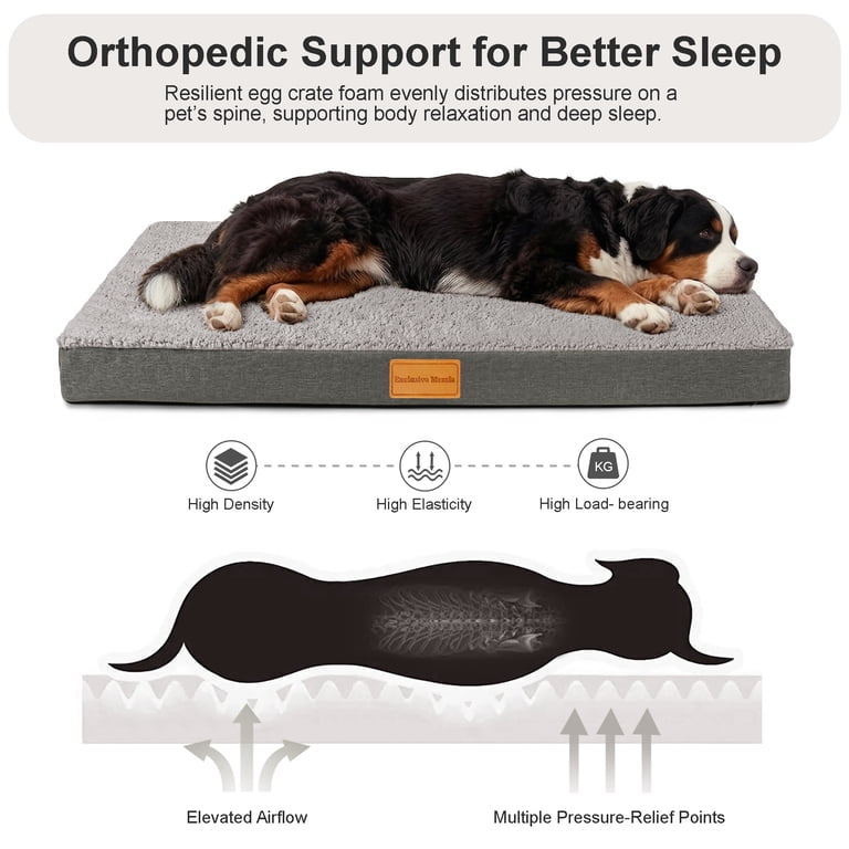 Exclusivo Mezcla Orthopedic Dog Bed with Removable Cover, 56" x 40" photo 3