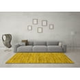 thumbnail image 3 of Ahgly Company Machine Washable Indoor Rectangle Abstract Yellow Modern Area Rugs, 2' x 5', 3 of 4