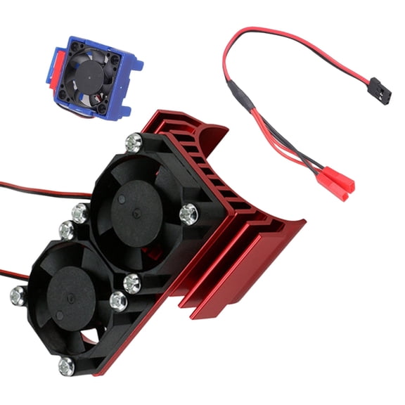 Sinyiin Waterproof Double Cooling Fan For 1/10 Scale Remote Vehicle Heat Dissipation