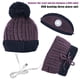 thumbnail image 4 of Gorro De Punto Con Calefacción Usb 3 En 1, Conjunto De Calentador De Cuello Y Cara, Gorro Cálido De Invierno Para Mujeres Y Niñas, Gorros De Esquí Con Forro Polar Y Pompón Methold AP008166-02, 4 of 6