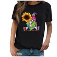 thumbnail image 1 of Pompotops T-Shirt à Manches Courtes Imprimé Tournesol pour Femmes, 1 of 5