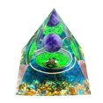 thumbnail image 1 of Pirámide de cristal de 6 cm Reiki Pirámide de orgón curativo para estudio de oficina (C) Ehuebsd Libre de BPA, 1 of 8