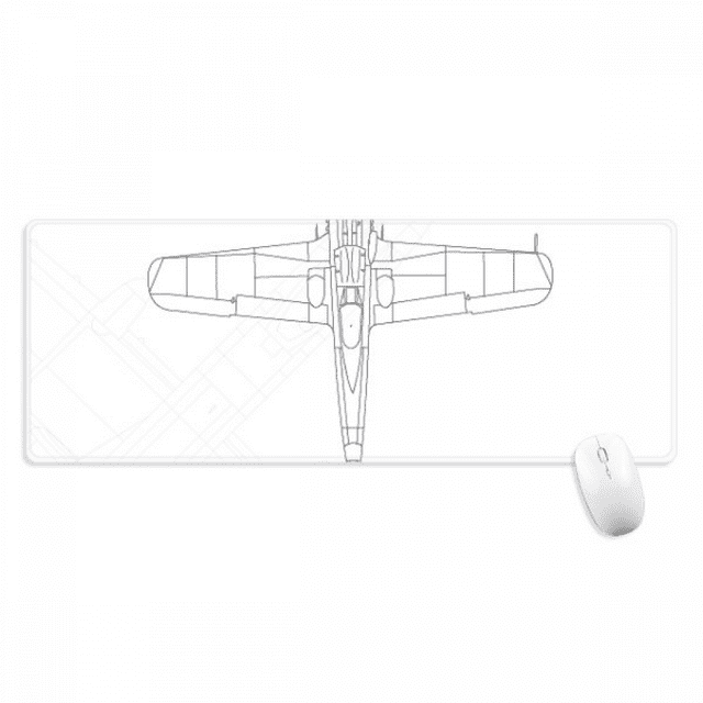 Tapis de Souris Structure de Ligne d'Avion Grands Bords Cousus Tapis de Jeu Étendu Bureau