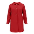 thumbnail image 7 of Danhjin Fall Coats for Women Lapel Long Sleeve Casual Button Long Jackets Winter Going out Outdoor Fashion Outerwear, 7 of 7