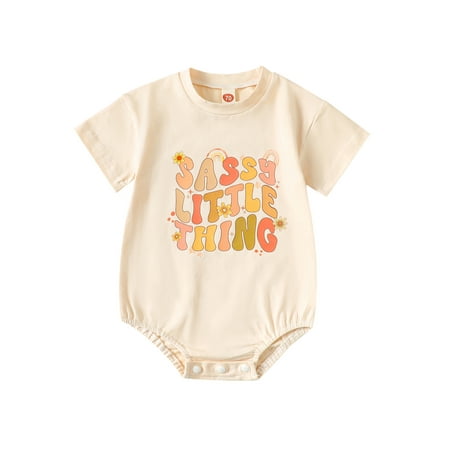 

Qtinghua Newborn Baby Girls Summer Clothes Floral Short Sleeve Romper Sweatshirt Bodysuit Infant Jumpsuit Green 6-12 Months