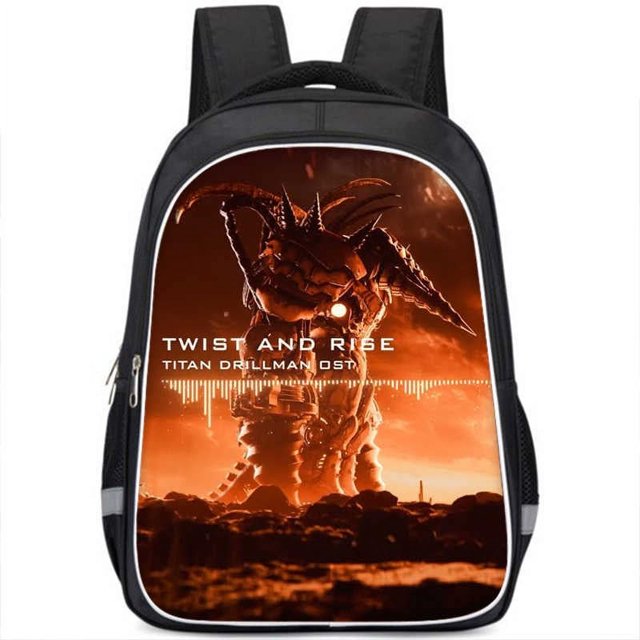 New Titan Clockman Backpack Sword-holding Titan Clockman Schoolbag Large Capacity Double-layer Primary School Kindergarten Backpack