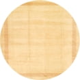 thumbnail image 1 of Ahgly Company Indoor Round Contemporary Chrome Gold Yellow Solid Area Rugs, 5' Round, 1 of 6