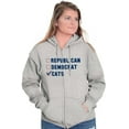 thumbnail image 3 of Cat Political Funny Election Politics Zip Up Hoodie Men's Women's Brisco Brands S, 3 of 5
