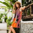 thumbnail image 2 of Vsdgher Robes d'Été Imprimé Halloween pour Femmes Robe Décontractée Col en U Sans Manches Robe Débardeur Ample avec Poche, 2 of 7
