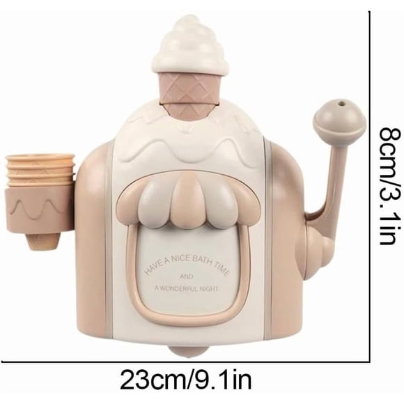 Toddler Bath Toys for 3 4 5 6 7 8 Years Old Girls, Bubble Ice Cream Maker Bath Toy, Shower Toys, Toddler Bathing Toy Age 2-4, Bathtub Bubble Maker for 3 4 5 6 7 8 Years Old Boys Girls,With