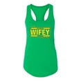 thumbnail image 2 of The Best Wifey in the Universe | Womens Mother's Day Jersey Racerback Tank Top, Kelly, Small, 2 of 4