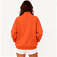 thumbnail image 6 of Womens Mock Neck Sweatshirts Oversized Pullover Fall Outfits Fall Fashion Clothes 2026,Long Sleeve,Comfort Soft Fleece,Casual Travel Work Hiking Outfit Orange XL, 6 of 7