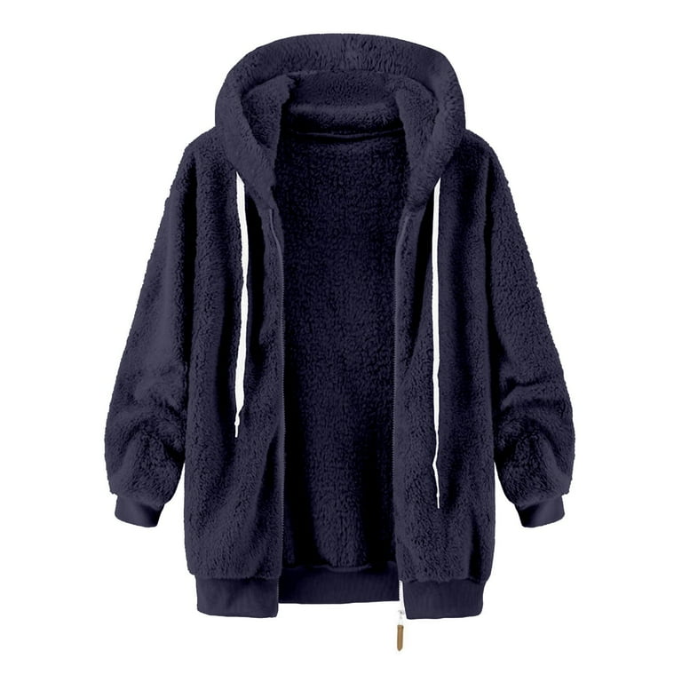 VISALY Womens Zip Up Hoodies Sweater Jacket Women's Plus Size