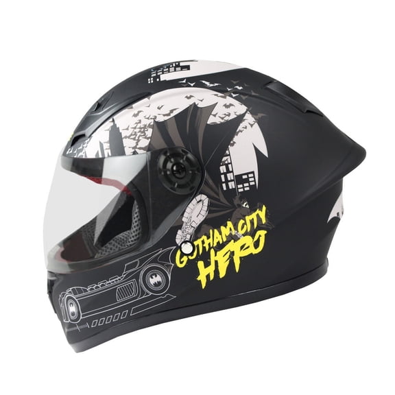 Casco para motocicleta EDGE de niños Batman negro M