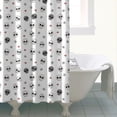 thumbnail image 4 of White Skull Heart Flower Pattern Shower Curtain 72"x72" ,Bathroom Decorative Shower Curtains Set with 12 Hooks,Modern Waterproof Washable Shower Curtain, 4 of 6