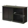thumbnail image 4 of Giantex Kitchen Cabinet, Storage Sideboard, Stackable Buffet Cabinet w/Antique Look, 2 Sliding Door, Bar Cabinet for Kitchen, Dining Room (Brown), 4 of 8