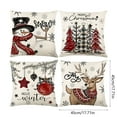 thumbnail image 2 of Lunxisen 16 Pcs Christmas Throw Pillow Covers, Xmas Decorations Cushion, Retro Santa Claus Pillowcase, Winter Holiday Decorative Pillow Case, Indoor Home Bedroom Couch Decor, 2 of 9