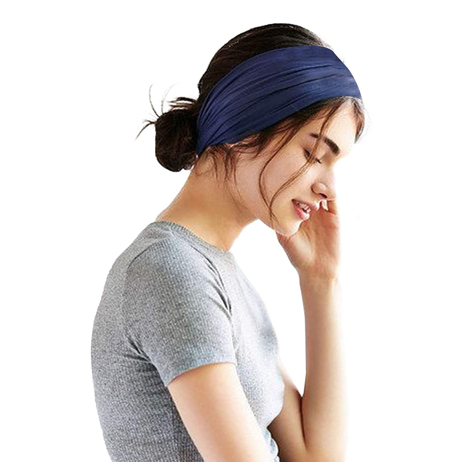 Sweatband Headband Yoga Gym Run Stretch Sport Hairband Buildin Wireless Earphone 