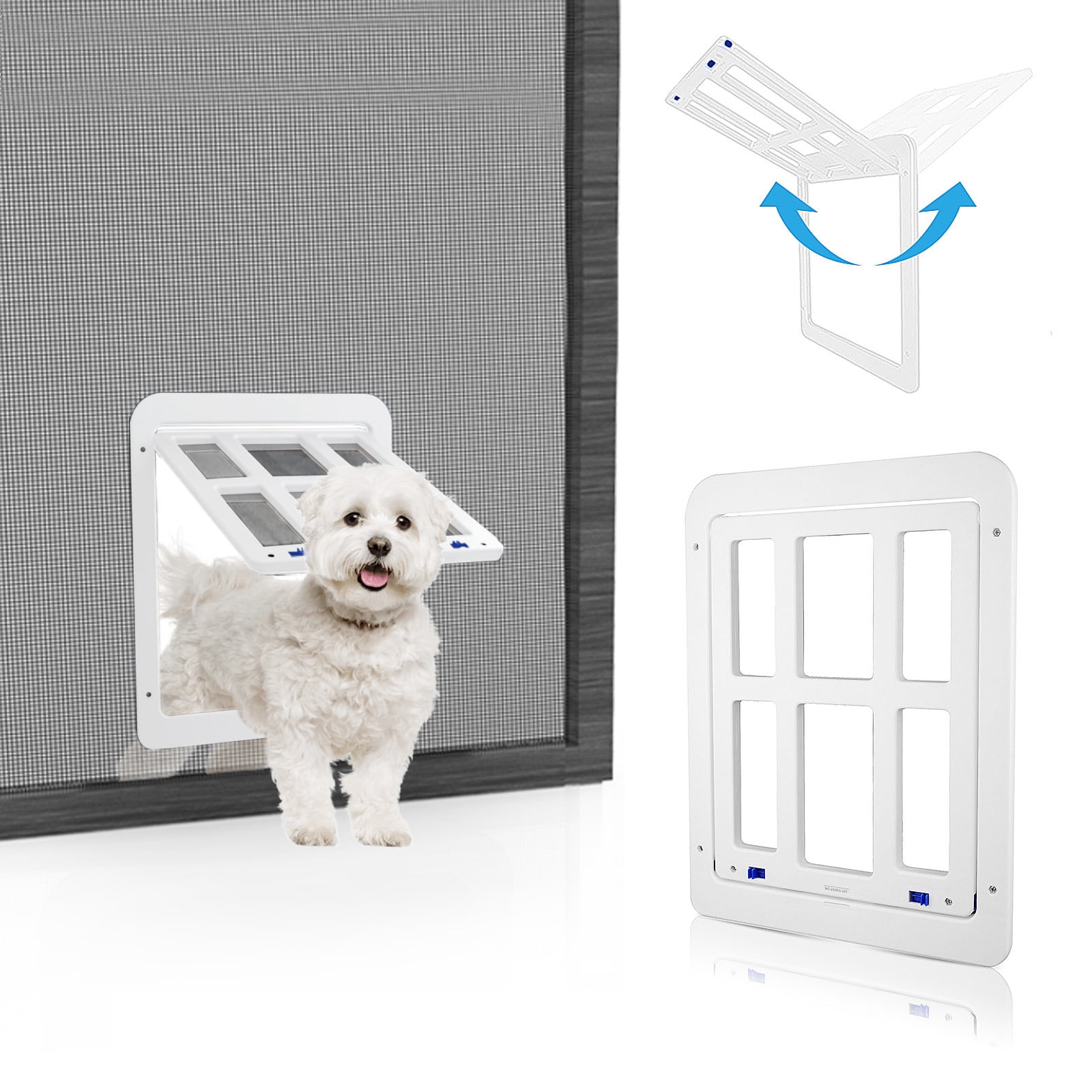 PETLESO Cat Screen Door with Flap Lockable, Small Dog Screen