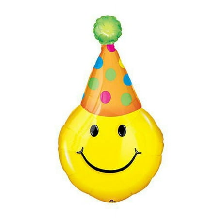 Burton & Burton 39" Party Hat Smiles Balloon