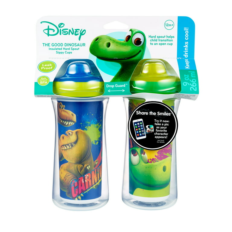 The First Years Disney/Pixar Cars Toddler Straw Cup - Spill Proof Flip Top  Toddler Sippy Cups - 18 Months and Up - 10 Oz