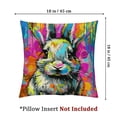 thumbnail image 4 of nygtbtfer Animals Throw Pillow Covers Decorative Set of 2 Portrait Pillow Cases Modern Square Pillowcases Cute Throw Cushion Case for Bed Car Living Room White, 4 of 7