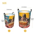 thumbnail image 3 of Susaid Psychedelic Band Hotdog Art Print Waterproof Oxford Cloth Storage Circular Laundry Hamper BasketCapacity for Home-Medium, 3 of 6