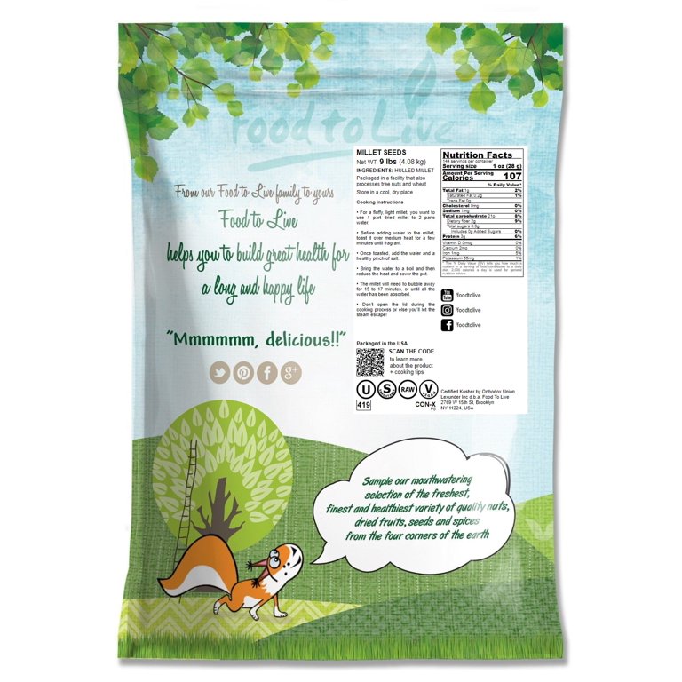 Millet 25 lb, Organic, vegan, kosher - Love Raw Foods - Blue