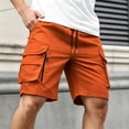thumbnail image 2 of Mens Cargo Shorts Multi-Pocket 7" Inseam Lightweight Quick Dry Elastic Waist Drawstring Short Pants Outdoor Hiking Summer Wear, 2 of 7