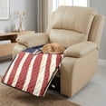 thumbnail image 3 of ZIATUBLES Recliner Chair Covers, Reclining Couch Slipcovers Seat Cushion, Anti-Slip Sofa Cover for Dogs Pets, Washable Furniture Protector, 38.58 x 24.40 Inches, American Flag Butterfly Print, 3 of 8