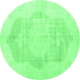 thumbnail image 1 of Ahgly Company Indoor Round Persian Emerald Green Traditional Area Rugs, 4' Round, 1 of 4