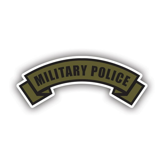 Green Tab Military Police Sticker Decal - Self Adhesive Vinyl - Weatherproof - Made in USA - mp officer army armed forces