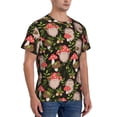 thumbnail image 2 of Bixox Men's Edgehog and Mushrooms Printed Short Sleeve Skinny Athletic T-Shirt, 2 of 6