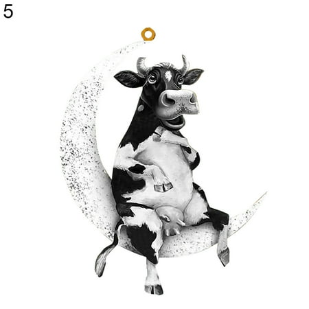

GROFRY Cartoon Lovely Christmas Pendant Single Side Printed Smooth Surface Creative Xmas Wood Pendant Household Supplies