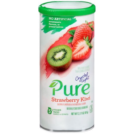 (12 Pack) Crystal Light Pure Strawberry Kiwi Drink Mix, 2.17 oz Can (5 Pitcher